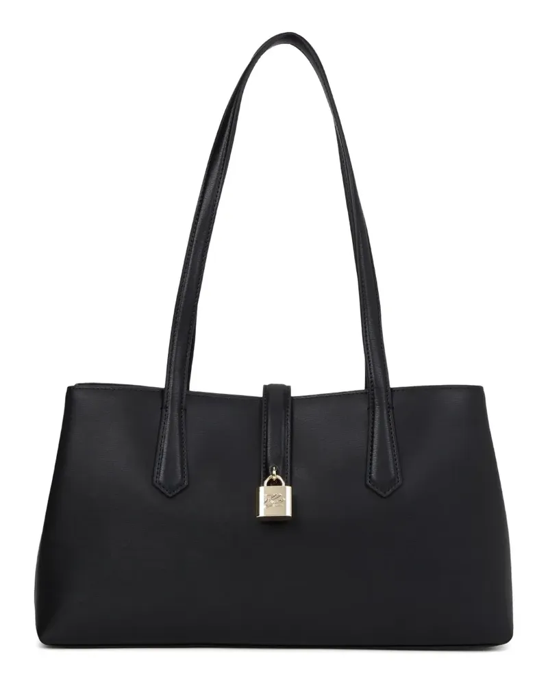 Karl Lagerfeld K/Autograph Tote Bag mit Schloss - Schwarz Schwarz