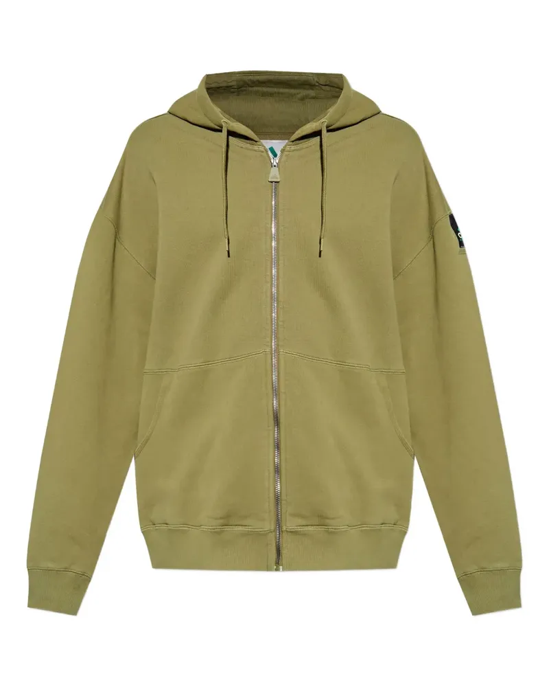adidas Kapuzenjacke mit Logo-Patch - Grün Grün