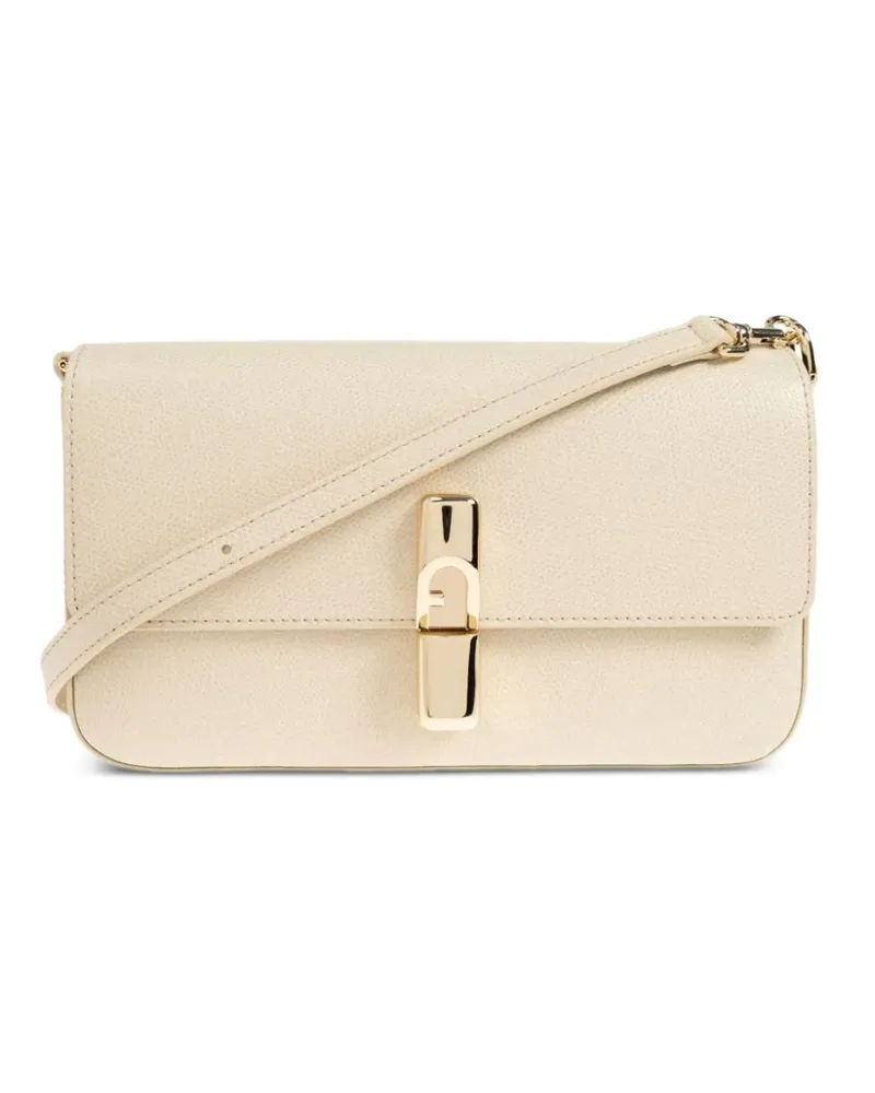 Furla Irdie Umhängetasche aus gekörntem Leder - Nude Nude