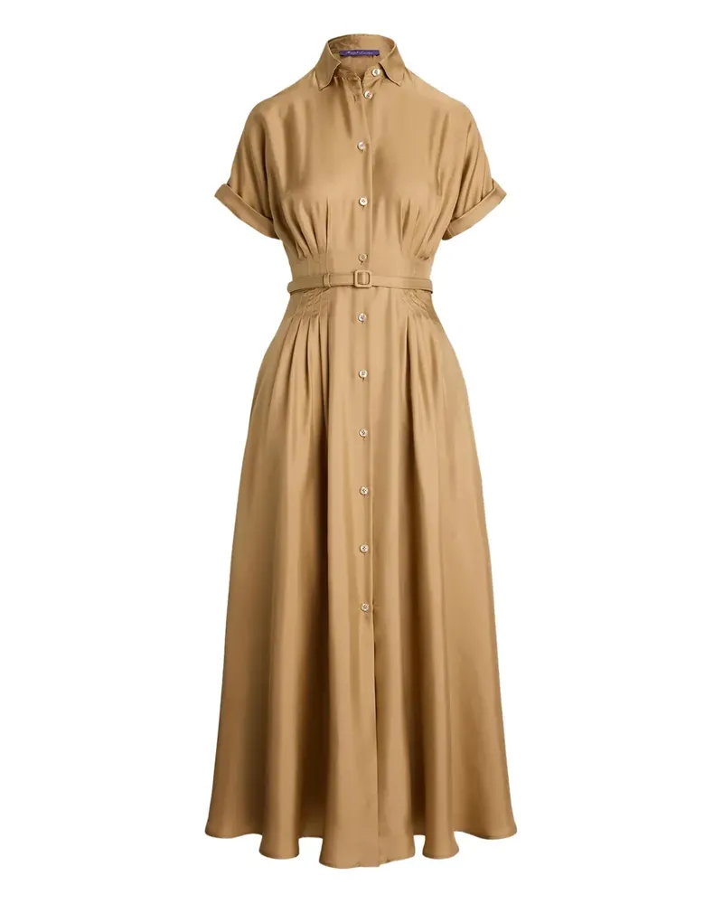 Ralph Lauren Kurzärmeliges Donatella Midikleid - Nude Nude