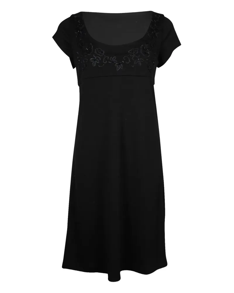 Diane von Furstenberg embroidered mini dress - Schwarz Schwarz