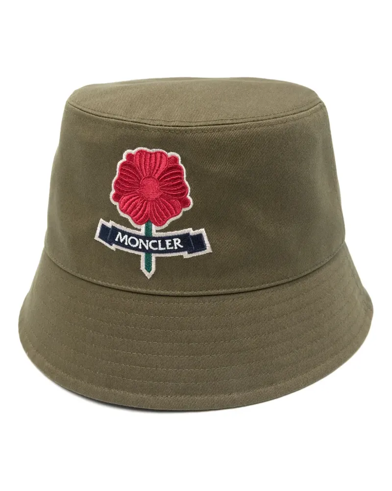 Moncler Fischerhut mit Logo-Applikation - Grün Grün