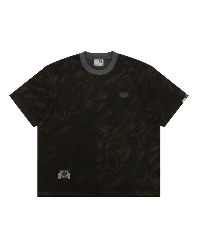 BAPE AAPEUNVS T-Shirt mit Camouflage-Print - Schwarz Schwarz