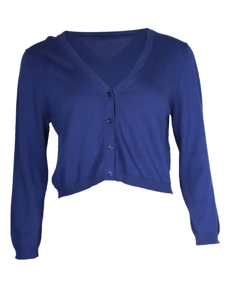 Max Mara V-neck button-front cardigan - Blau Blau