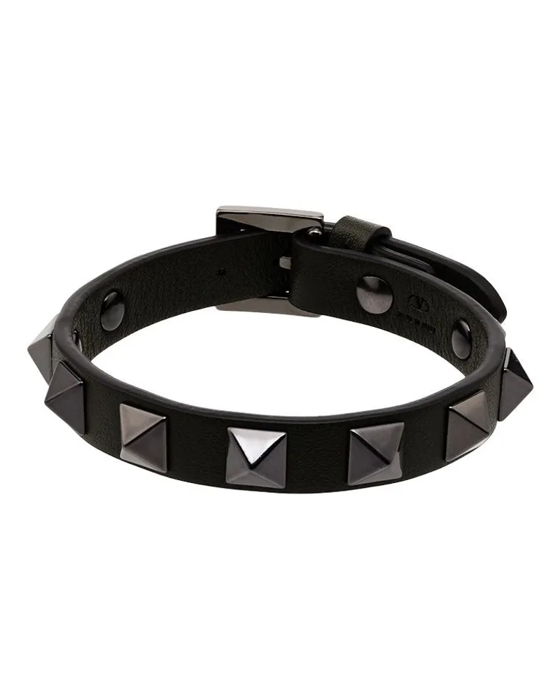 Valentino Garavani Rockstud' Lederarmband Grün