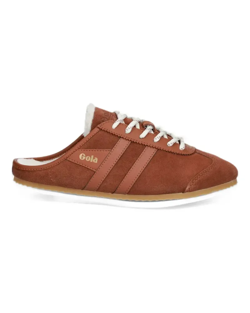 Gola Cleora Summit suede shearling-lined mules - Braun Braun
