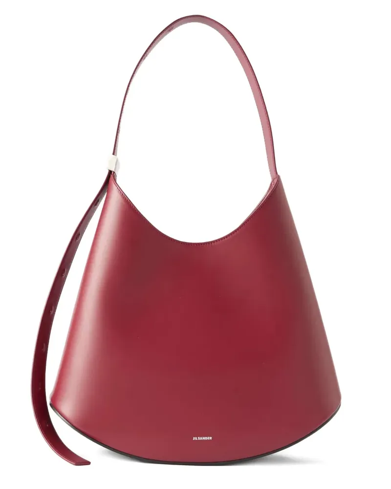 Jil Sander Eldorado leather shoulder bag - Rot Rot