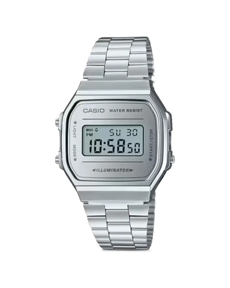 Casio A168 Digital "Silver" 38mm - Silber Silber