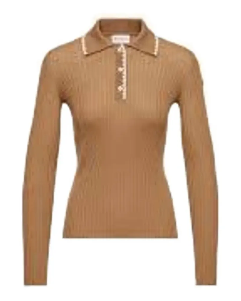 Moncler Geripptes Poloshirt - Braun Braun
