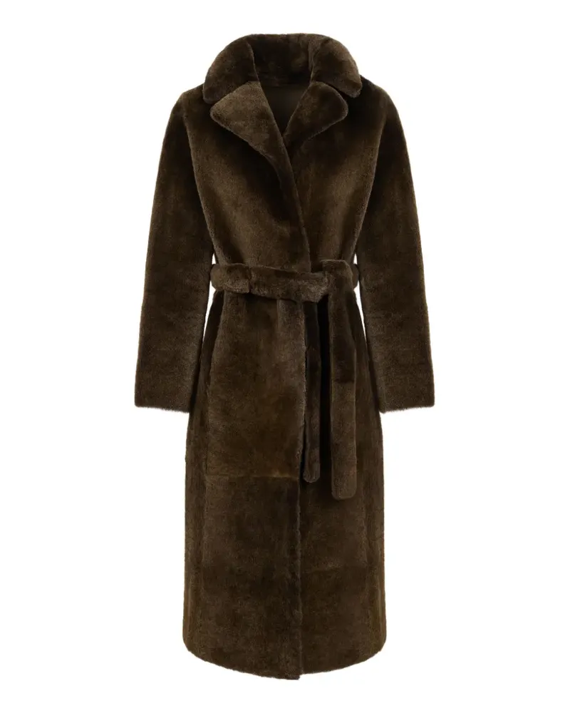 Yves Salomon Wendbarer Mantel aus Faux Shearling - Braun Braun