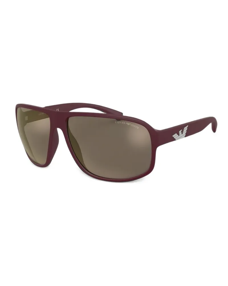 Emporio Armani logo-plaque pilot-frame sunglasses - Rot Rot