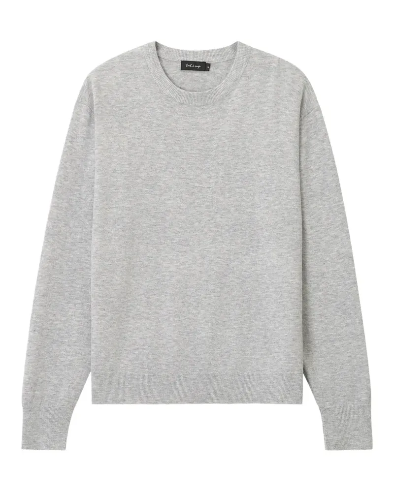 Tout a Coup Pullover mit Rundhalsausschnitt und Schaldetail - Grau Grau