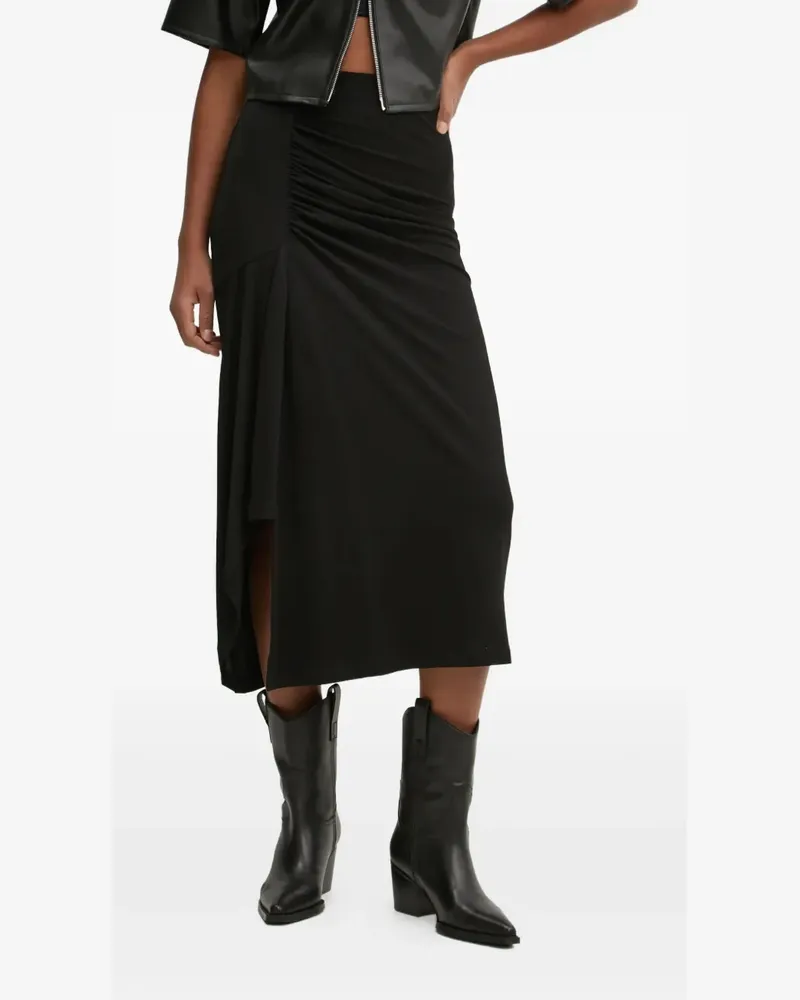 IRO side-slit midi skirt - Schwarz Schwarz
