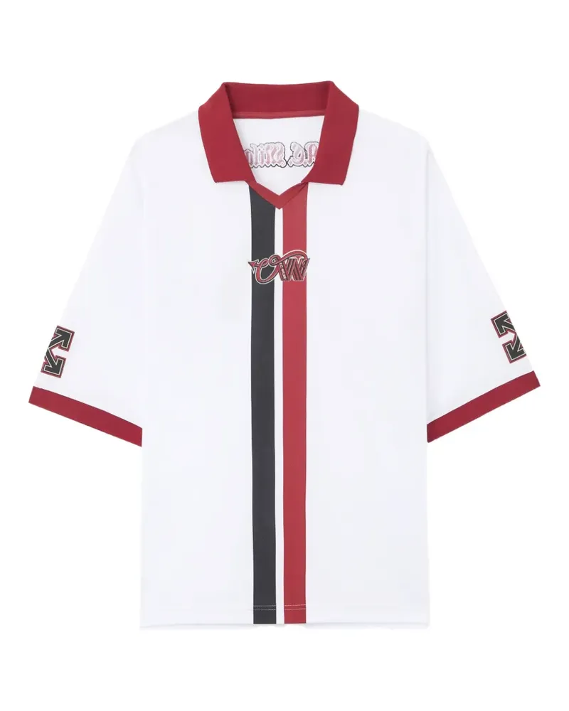 OFF-WHITE x AC Milan polo-collar T-shirt - Weiß Weiß