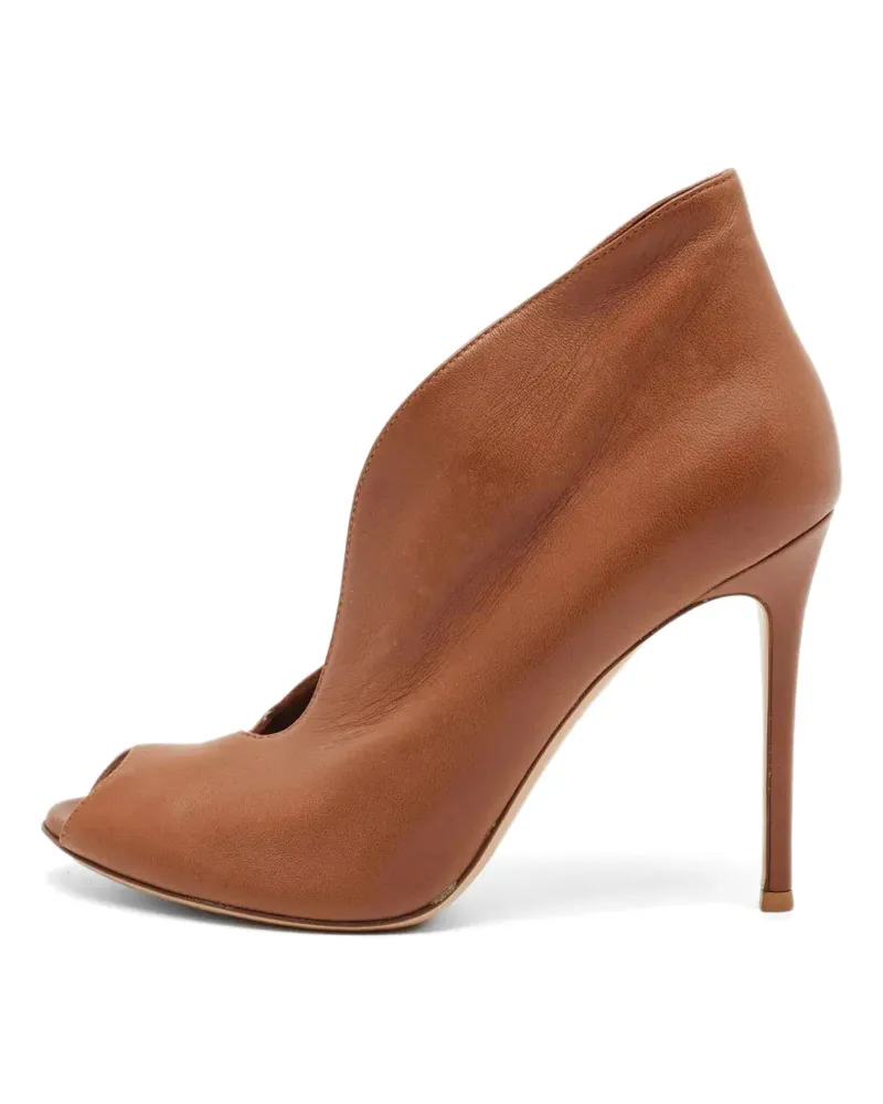 Gianvito Rossi Vamp Pumps mit Peeptoe-Absatz - Braun Braun