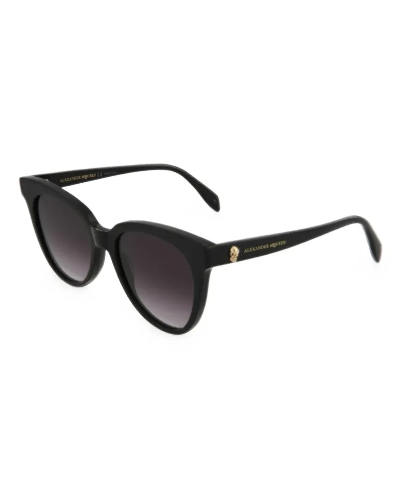 Alexander McQueen skull-detail cat-eye sunglasses - Schwarz Schwarz