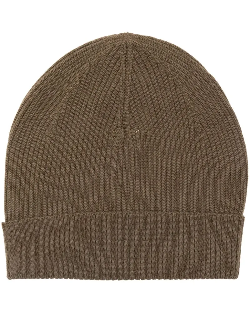 Rick Owens Gerippte Beanie - Grün Grün