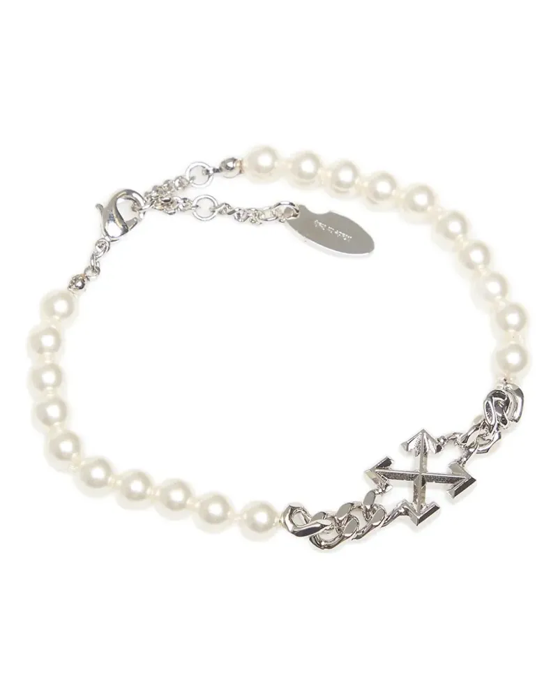 OFF-WHITE Arrows pearl-embellished bracelet - Silber Silber