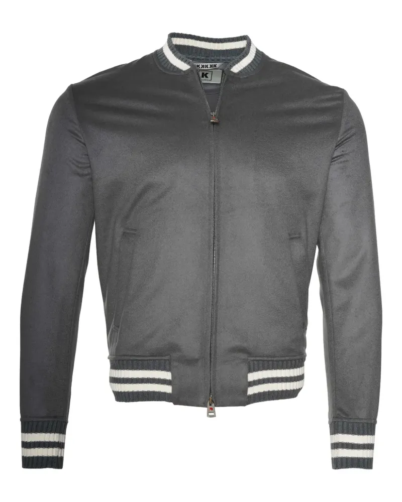 Kiton Didier Bomberjacke aus Kaschmir - Grau Grau