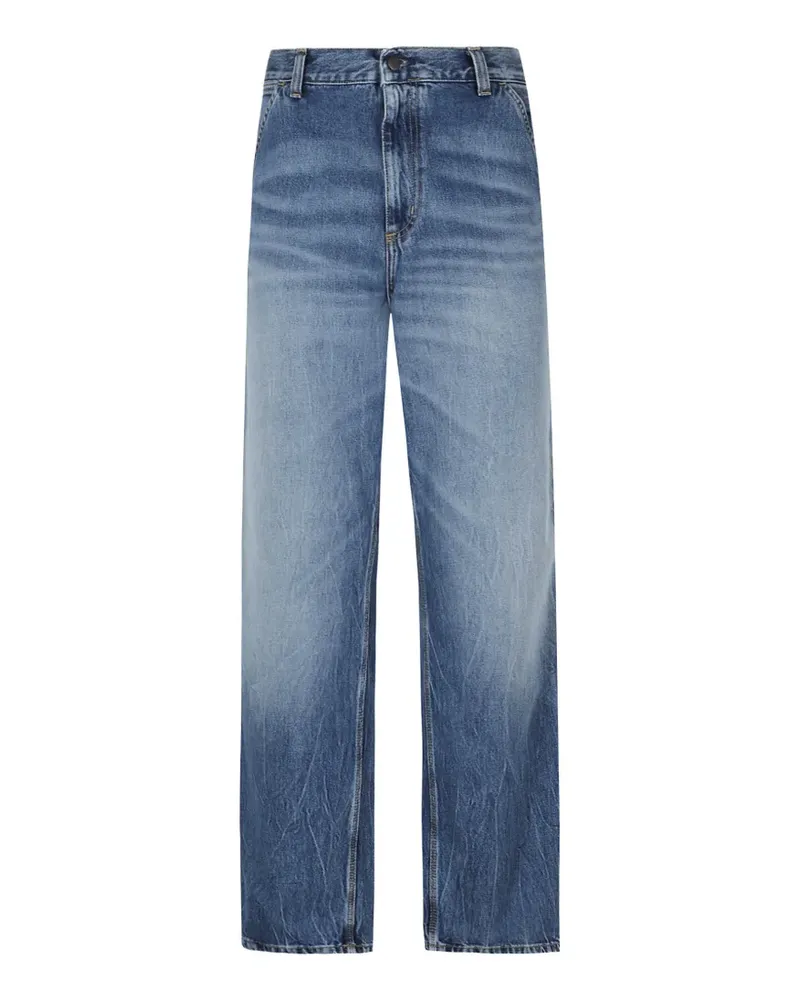 Carhartt WIP Single Knee Jeans im Used-Look - Blau Blau