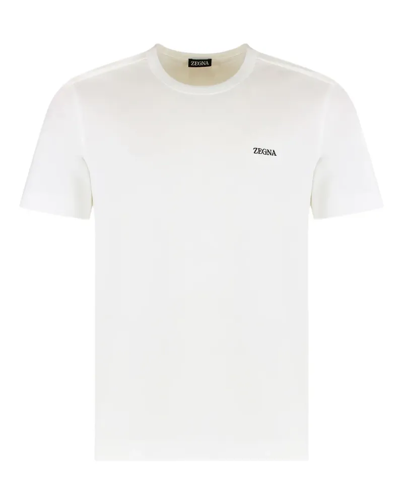 Ermenegildo Zegna T-Shirt mit Logo - Weiß Weiß