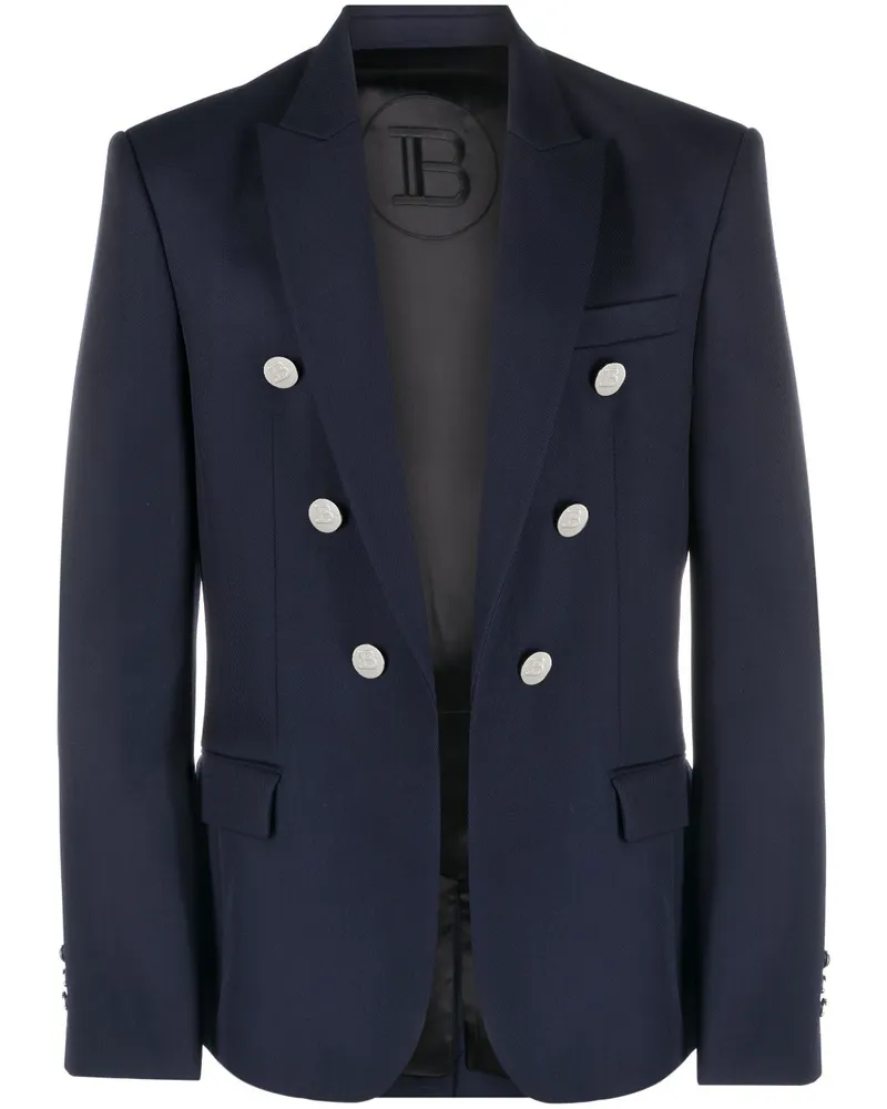 Balmain Doppelreihiges Sakko - Blau Blau