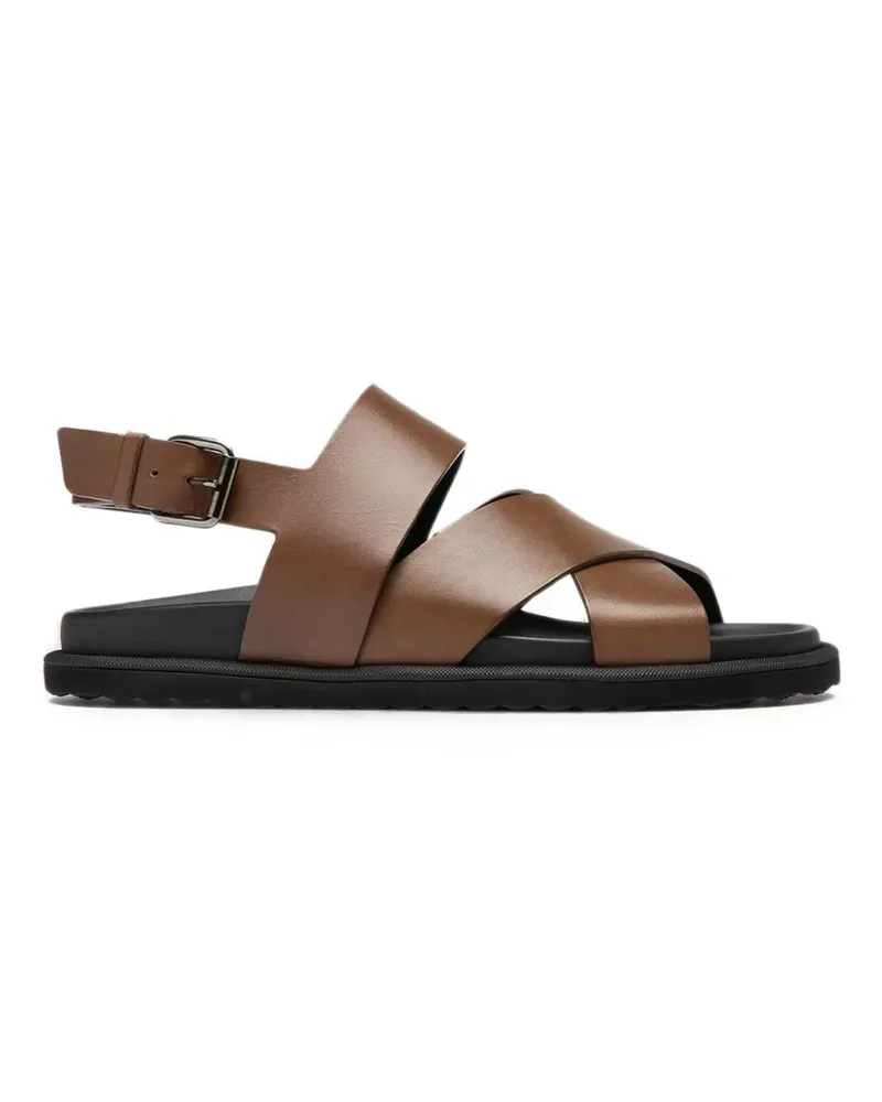 Officine Creative Italia Charrat Sandalen mit überkreuzten Riemen - Braun Braun