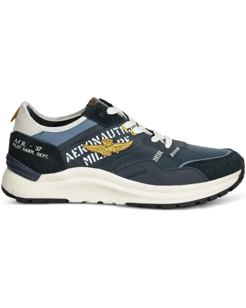 Aeronautica Militare Navigational Sneakers mit Logo-Stickerei - Blau Blau