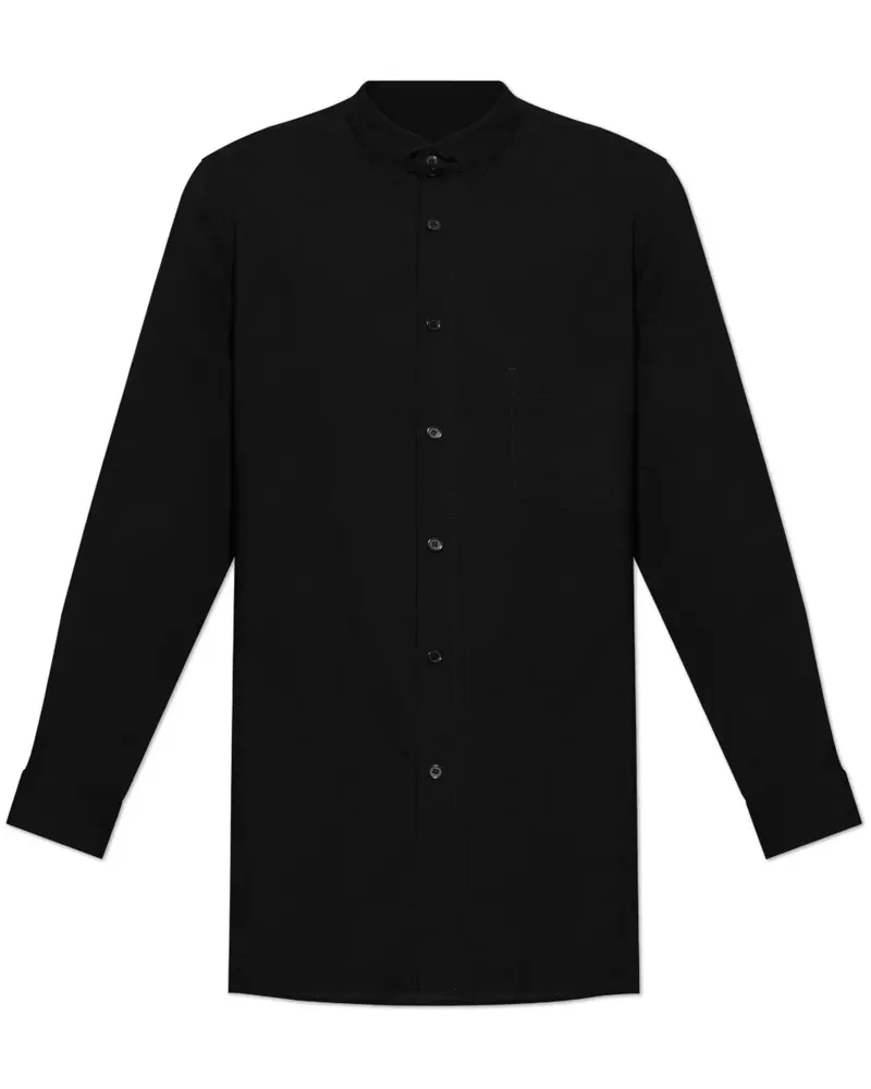 Yohji Yamamoto Langärmeliges Hemd Schwarz