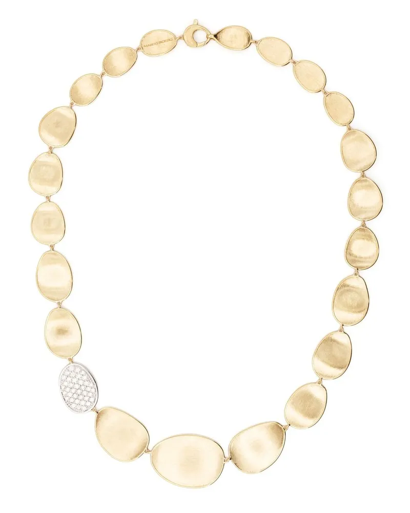 Marco Bicego 18kt Gelb- und Weißgoldhalskette mit Perlen Gold