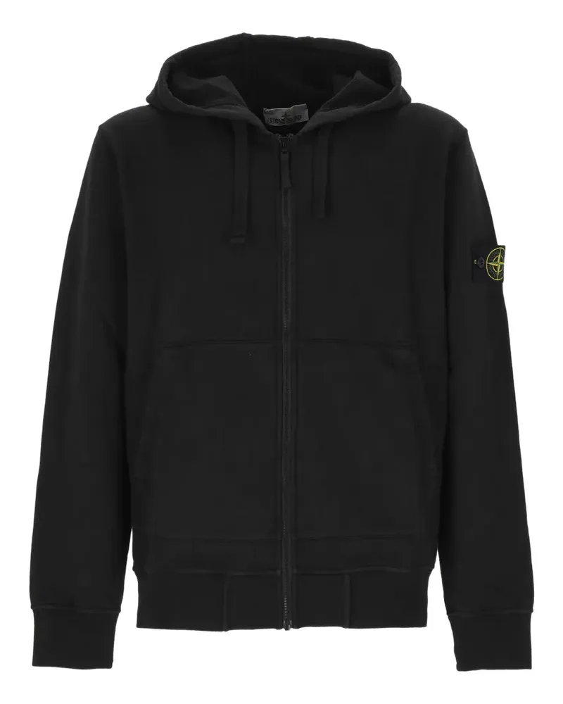 Stone Island Kapuzenjacke mit Reißverschluss - Schwarz Schwarz