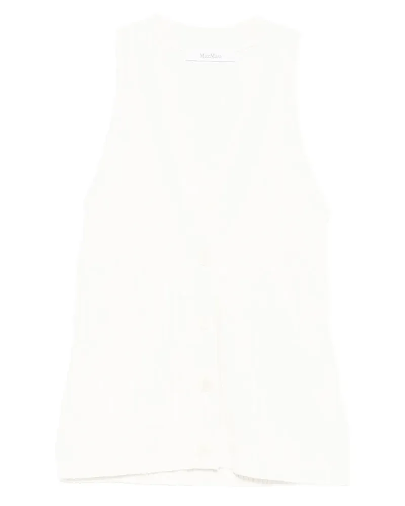 Max Mara Bimba Weste - Weiß Weiß