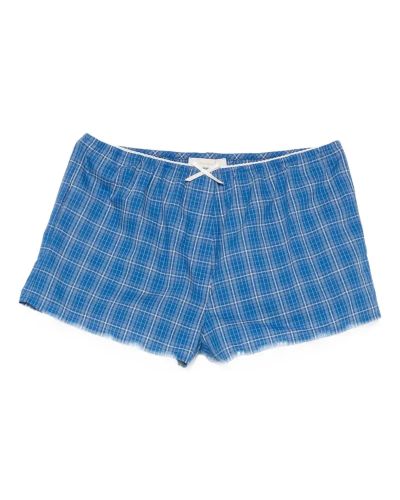 Faithfull The Brand Leya checkered shorts - Blau Blau