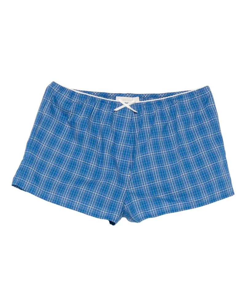 Faithfull The Brand Leya checkered shorts - Blau Blau