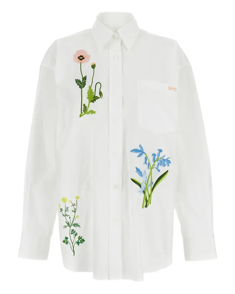 Stella McCartney floral-embroidered shirt - Weiß Weiß