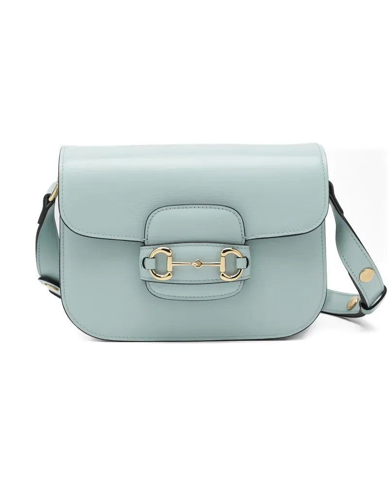 Gucci Horsebit 55 Schultertasche - Blau Blau