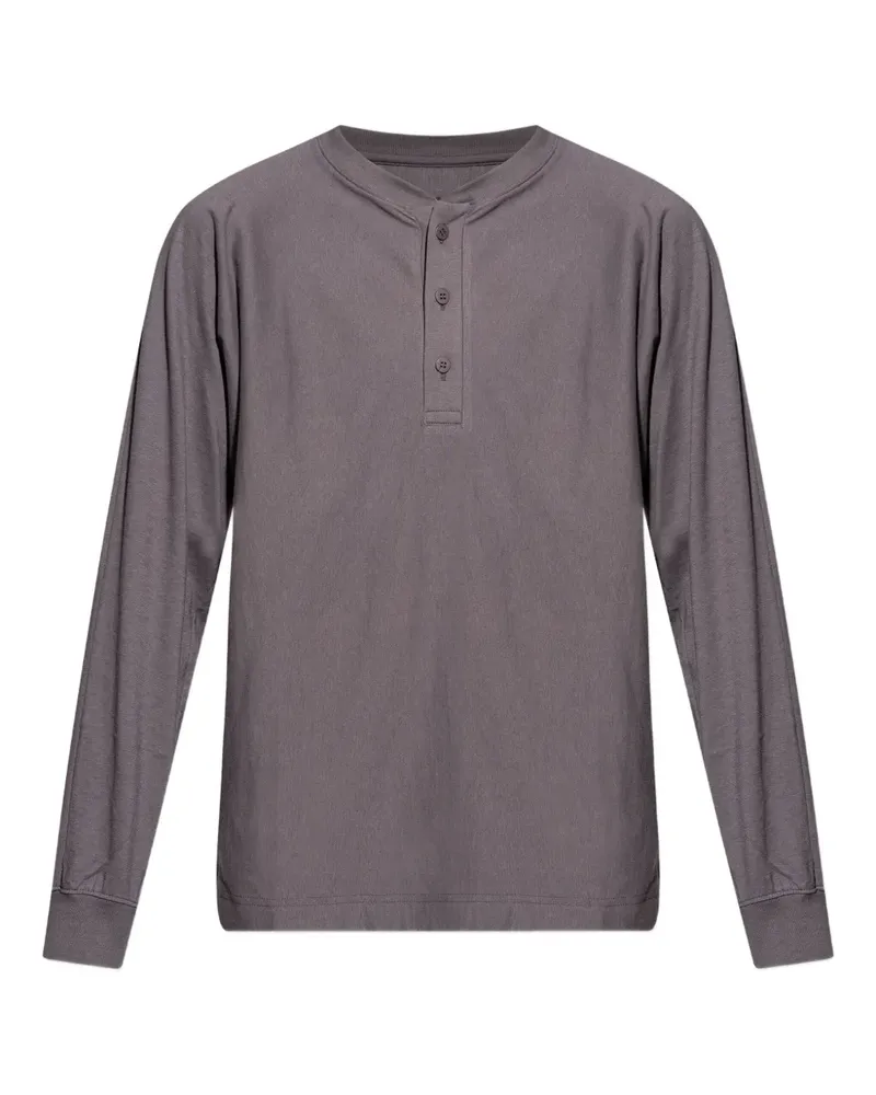 Issey Miyake henley long-sleeve T-shirt - Grau Grau