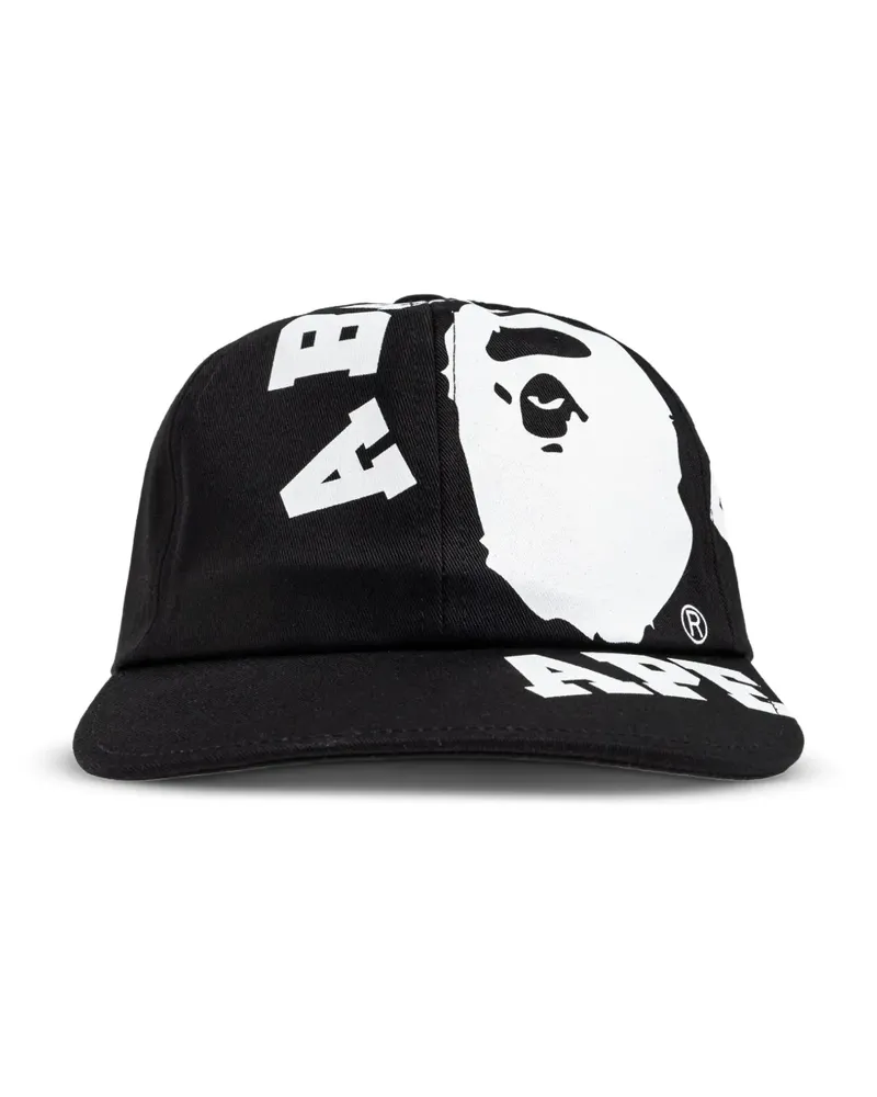BAPE Baseballkappe mit grafischem Print - Schwarz Schwarz