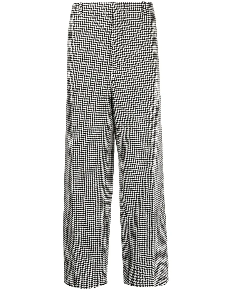 COOL T.M Gerade Hose mit Hahnentrittmuster - Schwarz Schwarz
