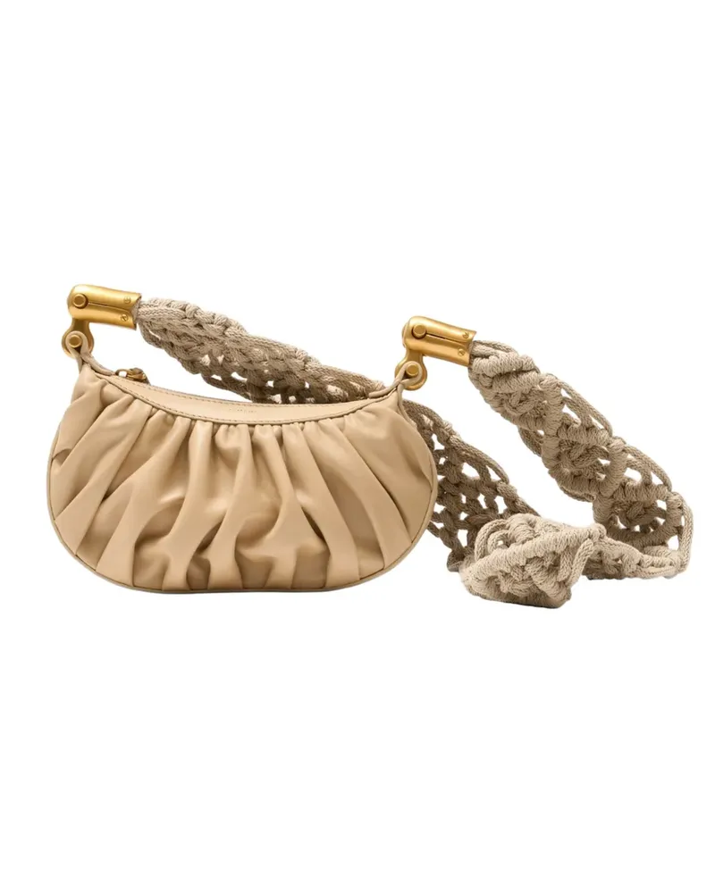 Balmain mini Ebene crossbody bag - Nude Nude