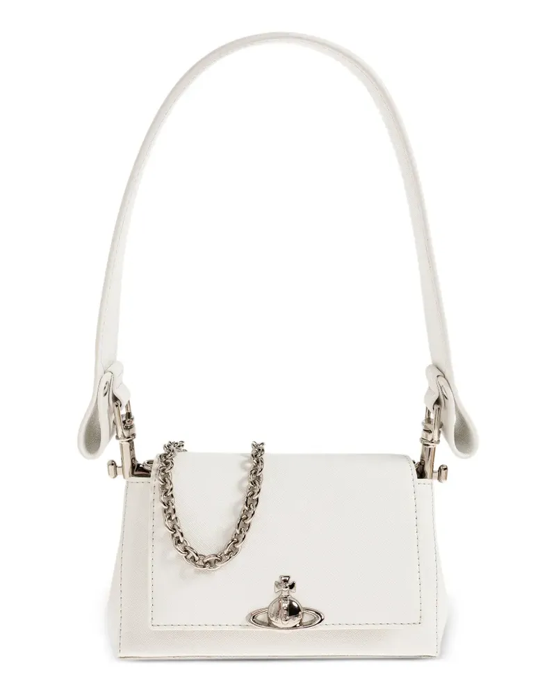 Vivienne Westwood medium Hazel Orb-plaque chain-link shoulder bag - Weiß Weiß