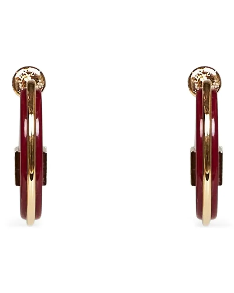 Fendi logo-plaque earrings - Gold Gold
