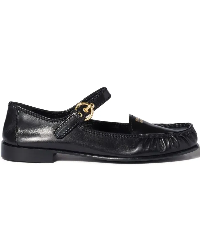 Miu Miu Klassische Penny-Loafer - Schwarz Schwarz