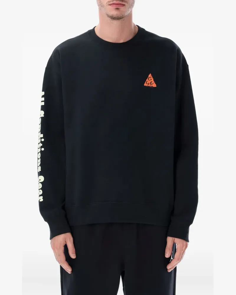 Nike Sweatshirt mit grafischem Print - Schwarz Schwarz