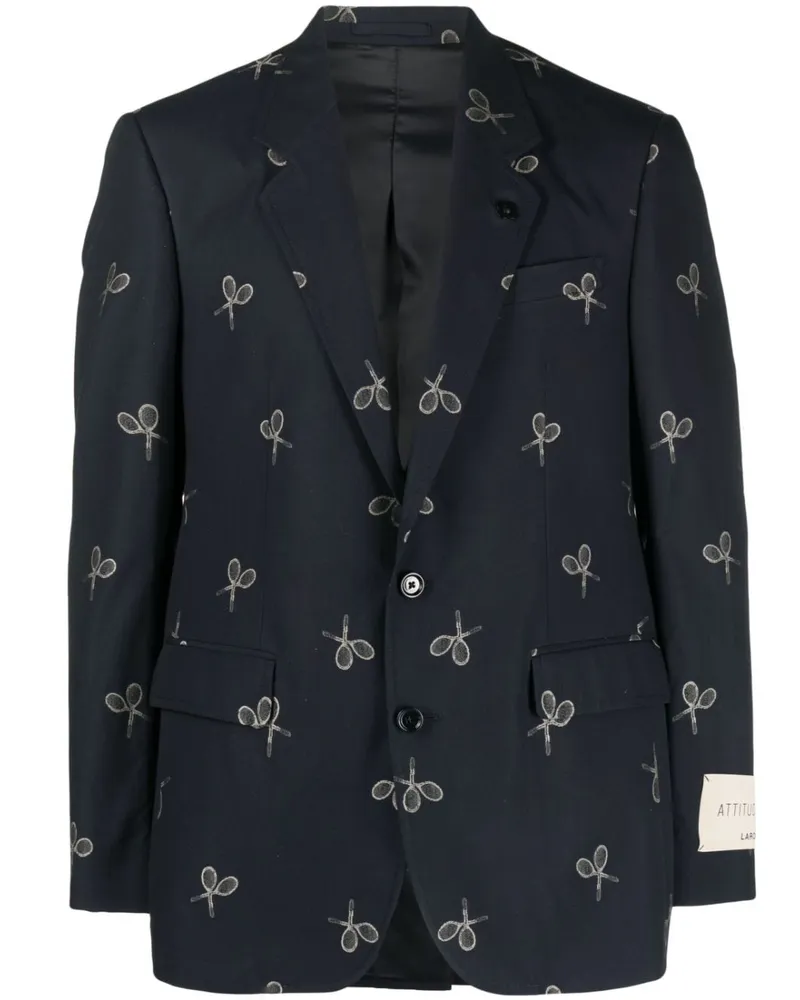 LARDINI Sakko mit grafischem Print - Blau Blau