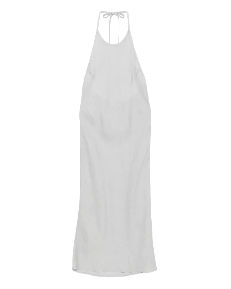 James Perse Neckholder-Kleid aus Leinen - Grau Grau