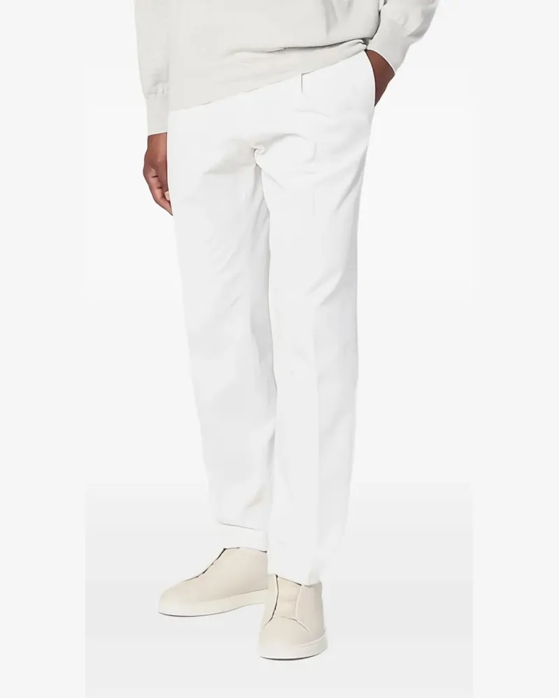 Biagio Santaniello Cordhose mit Falten - Weiß Weiß