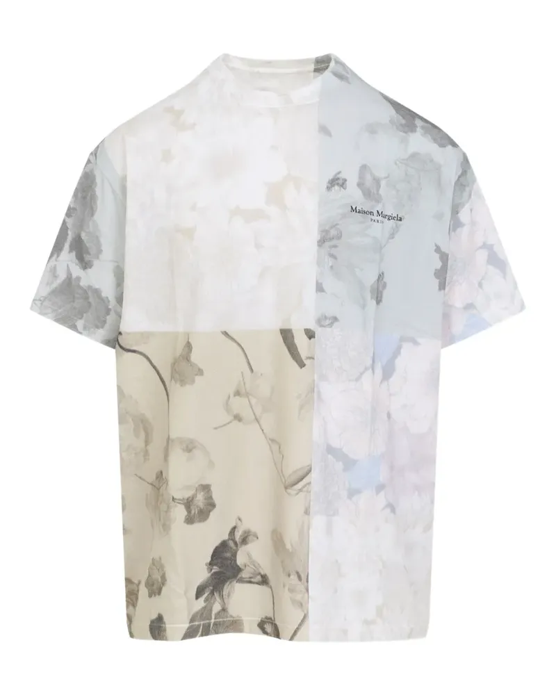 Maison Margiela floral-print patchwork T-shirt - Nude Nude