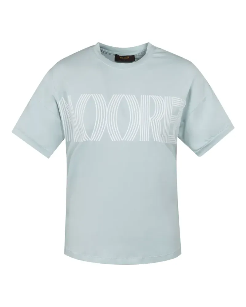 MOORER Olisa print T-shirt - Blau Blau
