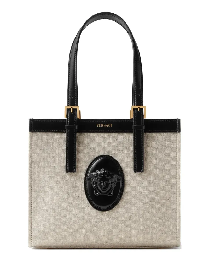 Versace Rivière mini canvas tote - Nude Nude